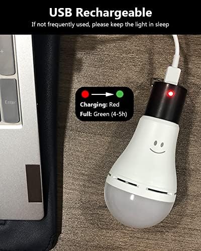 USB reîncărcabilă Camping becuri cu telecomanda, 4 moduri de lumină, Becuri reîncărcabile cu Timer agățat LED cort bec pentru