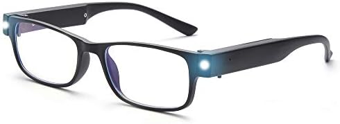 Ochelari de citire oushiun cu cititori de lumină LED Blue Blocking Ochellass Anti Eyestrain Luminat Luminat Nightime