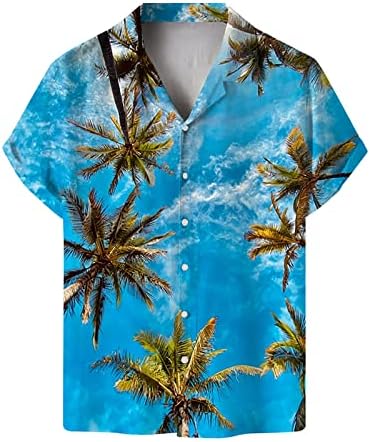 2023 Nou bărbați casual, casual, tipărit floral plajă hawaiană cu mânecă scurtă cu mânecă scurtă cămașă de rochie rapidă uscată