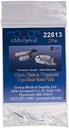 GMS Optical «Silicon moale - Silicon în formă de trapezoid, tampoane cu alunecare siliconică limpede - 12,4 mm