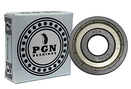 Rulment PGN 6200 - ZZ - rulment cu bile sigilate din oțel cromat lubrifiat-rulmenți 10x30x9mm cu scut metalic și suport RPM