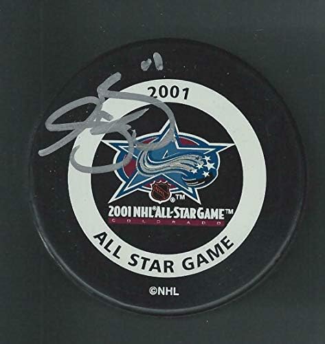 Sean Burke a semnat în 2001 NHL All Star Game Official Game Puck Phoenix Coyotes-autografe NHL Pucks