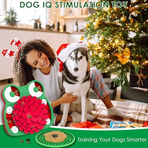 Jucării de puzzle pentru câini Lalolee, puzzle-uri de câine 3-în-1 cu pad de lingură și mâncare lentă, scutire de stres jucărie
