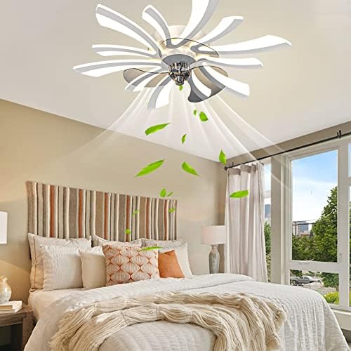 Ventilatoare de tavan RUESPOT de 30,7 cu lumini pentru dormitor, ventilator de tavan cu profil redus cu montare la culoare,
