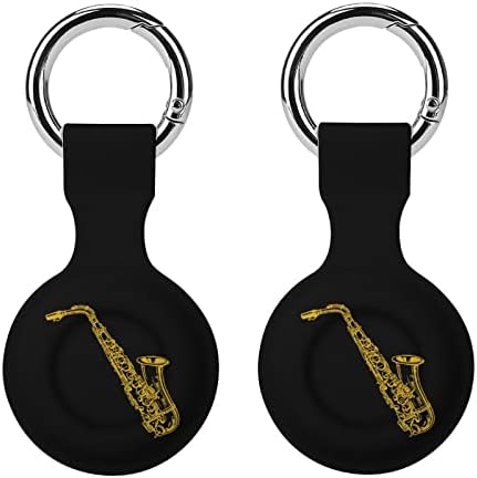 Saxofon instrument muzical capac de protecție caz compatibil pentru AirTag Anti-Lost Locator titular pentru portofel Bagaje