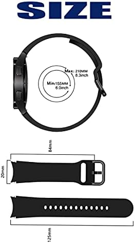 Compatibil pentru Galaxy Watch 5/4 Benzi 44mm 40mm/Galaxy Watch 4 Classic Band, 3 pachet Silicon curea cu bandă de mână compatibilă