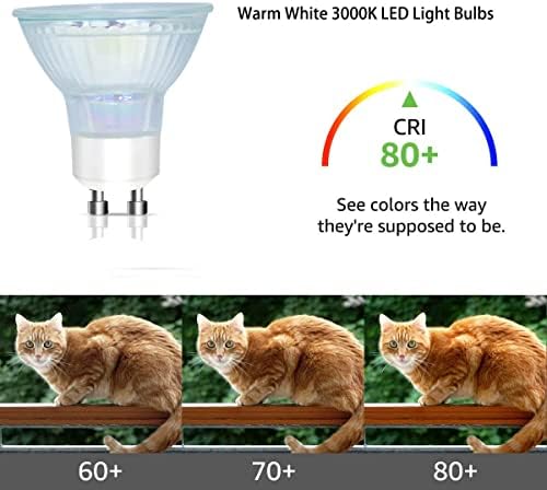 GERAMEXI GU10 LED Becuri, 4W, 6pcs Non Dimmable lumina reflectoarelor, 3000k Cald Alb înlocuire pentru halogen 50w lumina Cupa,