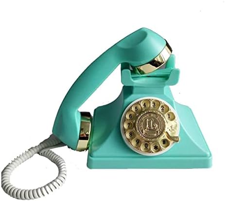 Telefon fix Telefon Vintage Stilul Western Numere antice depozitare Dial rotativ Telefon retro Telefon fix