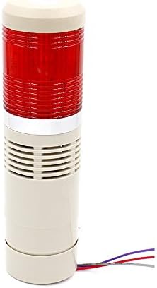 Baomain Industrial Semnal Lumină Alarmă LED Alarmă rotundă Turn Indicator de lumină continuă Avertizare Lumină Buzzer Red AC 110V LTA-502TJ
