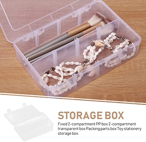 Cabilock Plastic Depozitare Bins Tool Box Organizator 2 Buc Transparente Jucării Depozitare Cazuri Practice Diverse Caz Papetărie